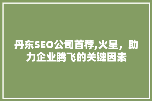 丹东SEO公司首荐,火星，助力企业腾飞的关键因素