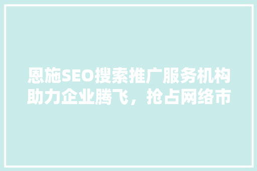 恩施SEO搜索推广服务机构助力企业腾飞，抢占网络市场制高点