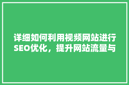 详细如何利用视频网站进行SEO优化，提升网站流量与品牌影响力