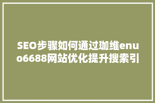 SEO步骤如何通过珈维enuo6688网站优化提升搜索引擎排名