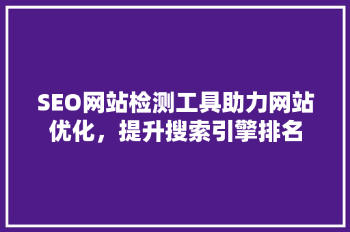 SEO网站检测工具助力网站优化，提升搜索引擎排名