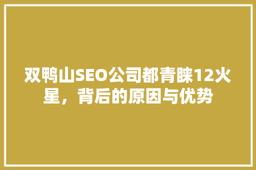 双鸭山SEO公司都青睐12火星，背后的原因与优势