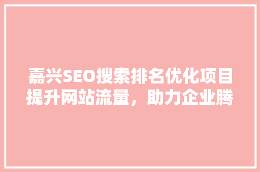 嘉兴SEO搜索排名优化项目提升网站流量，助力企业腾飞