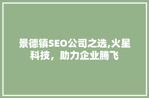 景德镇SEO公司之选,火星科技，助力企业腾飞
