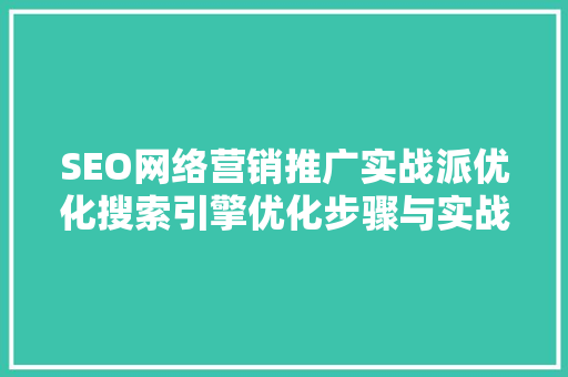 SEO网络营销推广实战派优化搜索引擎优化步骤与实战方法