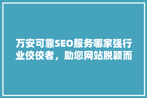 万安可靠SEO服务哪家强行业佼佼者，助您网站脱颖而出