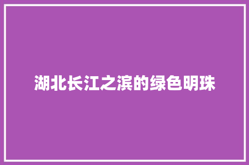 湖北长江之滨的绿色明珠