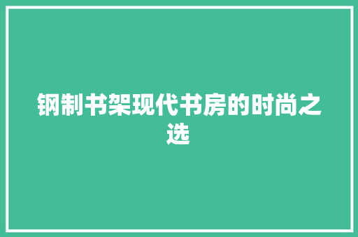 钢制书架现代书房的时尚之选