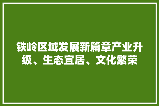 铁岭区域发展新篇章产业升级、生态宜居、文化繁荣