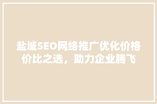 盐城SEO网络推广优化价格价比之选，助力企业腾飞