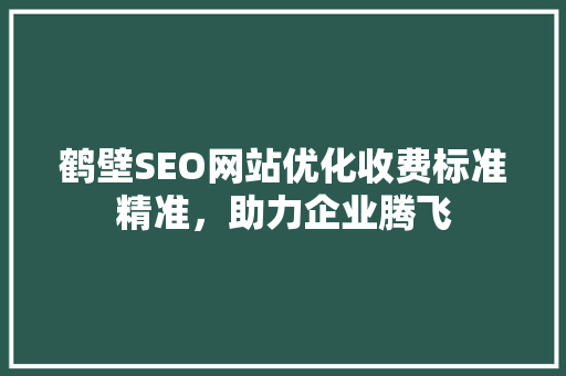 鹤壁SEO网站优化收费标准精准，助力企业腾飞