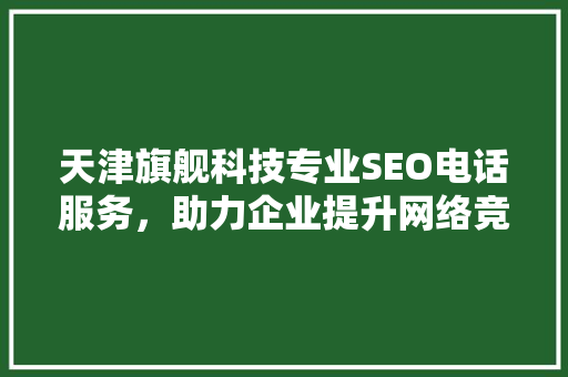 天津旗舰科技专业SEO电话服务，助力企业提升网络竞争力
