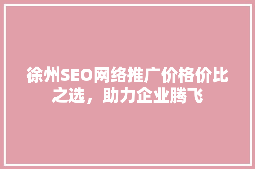 徐州SEO网络推广价格价比之选，助力企业腾飞