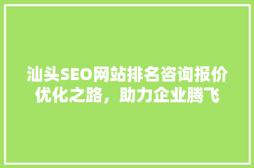 汕头SEO网站排名咨询报价优化之路，助力企业腾飞
