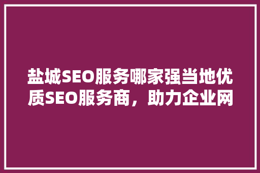 盐城SEO服务哪家强当地优质SEO服务商，助力企业网络营销