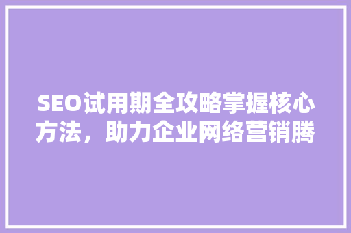 SEO试用期全攻略掌握核心方法，助力企业网络营销腾飞
