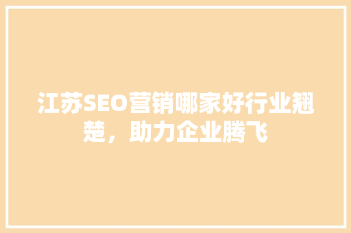 江苏SEO营销哪家好行业翘楚，助力企业腾飞