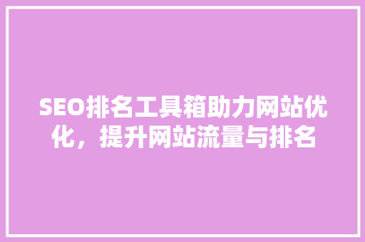 SEO排名工具箱助力网站优化，提升网站流量与排名