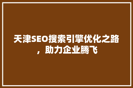 天津SEO搜索引擎优化之路，助力企业腾飞