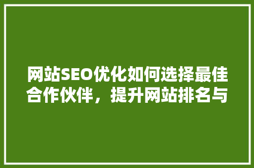 网站SEO优化如何选择最佳合作伙伴，提升网站排名与流量