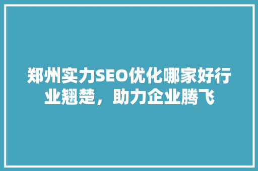 郑州实力SEO优化哪家好行业翘楚，助力企业腾飞