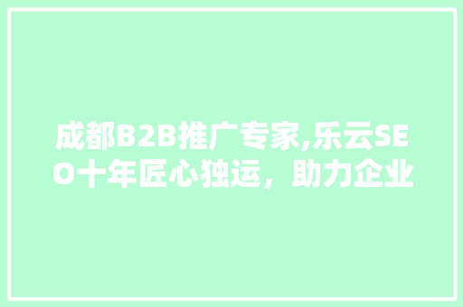 成都B2B推广专家,乐云SEO十年匠心独运，助力企业腾飞