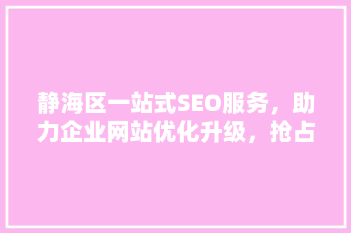 静海区一站式SEO服务，助力企业网站优化升级，抢占互联网市场先机