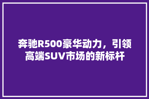 奔驰R500豪华动力，引领高端SUV市场的新标杆