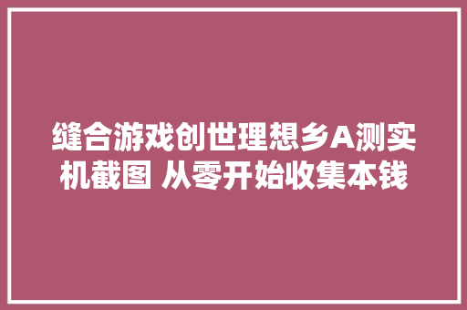 缝合游戏创世理想乡A测实机截图 从零开始收集本钱