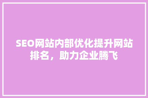 SEO网站内部优化提升网站排名，助力企业腾飞