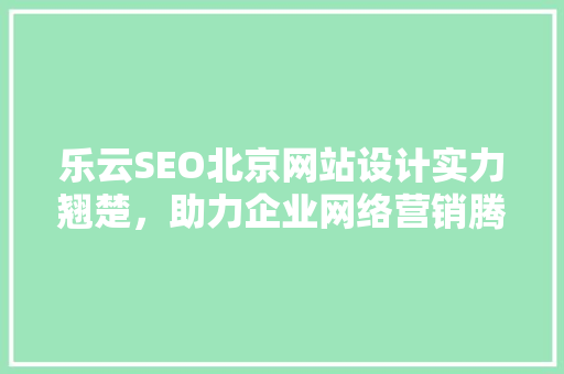 乐云SEO北京网站设计实力翘楚，助力企业网络营销腾飞