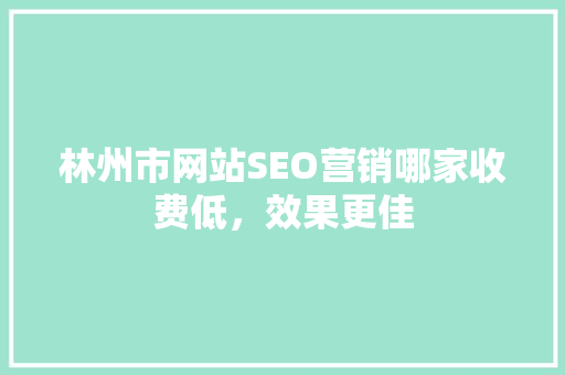 林州市网站SEO营销哪家收费低，效果更佳