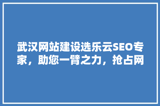 武汉网站建设选乐云SEO专家，助您一臂之力，抢占网络市场先机