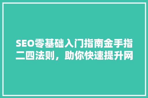 SEO零基础入门指南金手指二四法则，助你快速提升网站排名