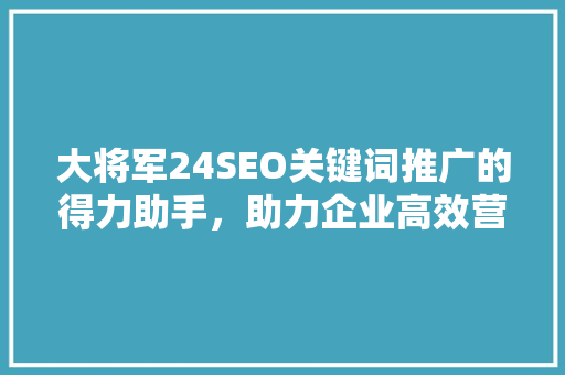大将军24SEO关键词推广的得力助手，助力企业高效营销