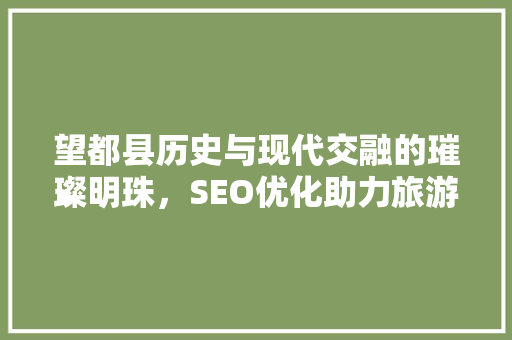 望都县历史与现代交融的璀璨明珠，SEO优化助力旅游产业发展