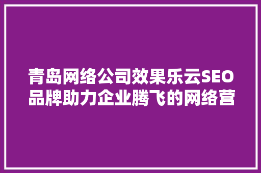 青岛网络公司效果乐云SEO品牌助力企业腾飞的网络营销新引擎