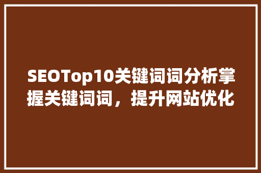 SEOTop10关键词词分析掌握关键词词，提升网站优化效果