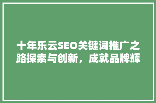 十年乐云SEO关键词推广之路探索与创新，成就品牌辉煌