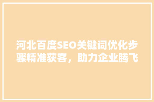河北百度SEO关键词优化步骤精准获客，助力企业腾飞