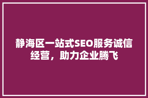 静海区一站式SEO服务诚信经营，助力企业腾飞
