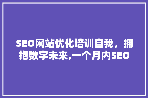 SEO网站优化培训自我，拥抱数字未来,一个月内SEO培训的投入与回报