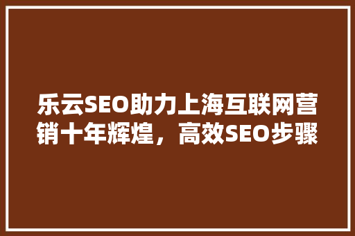 乐云SEO助力上海互联网营销十年辉煌，高效SEO步骤