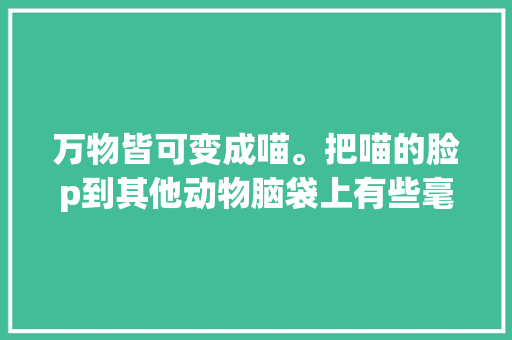万物皆可变成喵。把喵的脸p到其他动物脑袋上有些毫无违和呀
