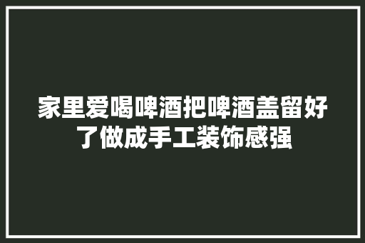 家里爱喝啤酒把啤酒盖留好了做成手工装饰感强