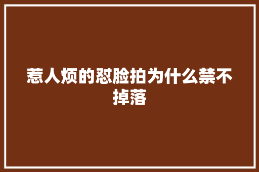 惹人烦的怼脸拍为什么禁不掉落