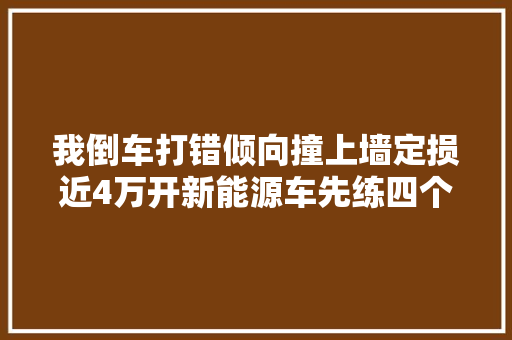 我倒车打错倾向撞上墙定损近4万开新能源车先练四个步骤。