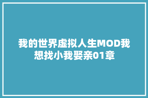我的世界虚拟人生MOD我想找小我娶亲01章