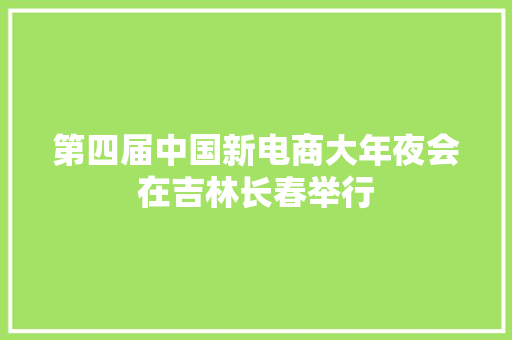 第四届中国新电商大年夜会在吉林长春举行