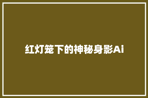 红灯笼下的神秘身影Ai